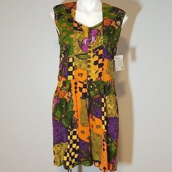 Vintage Boho Embellished Vibrant Romper - Picture 1 of 10